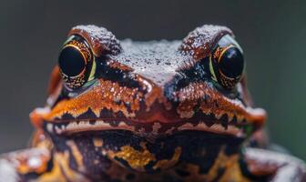 de cerca retrato de un rana arvalís foto