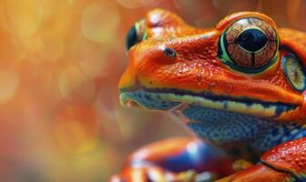 Close-up portrait of a Rana arvalis photo