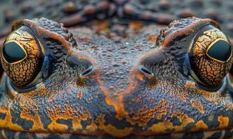 Detailed macro portrait of a Rana arvalis photo