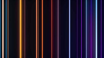 abstrato colorida fundo com luz vertical listras, brilhante néon raios e brilhando linhas, brilhando caminhos. Alto Rapidez linhas. looping 3d animação video