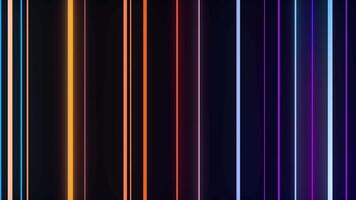 Abstract colorful background with light vertical stripes, bright neon rays and glowing lines, glowing paths. High speed lines. looping 3D animation video