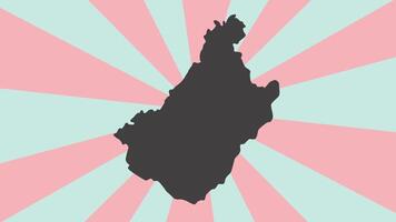 Karte von chagang im Norden Korea mit rotierend Hintergrund video