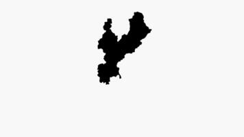 animado formulários uma mapa do sul hamgyong dentro norte Coréia video