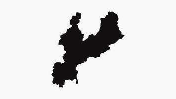 animación formando un mapa de sur hamgyong en norte Corea video