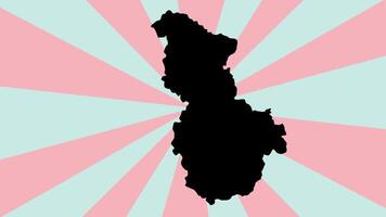 Karte von Sejong-si im Süd Korea mit rotierend Hintergrund video