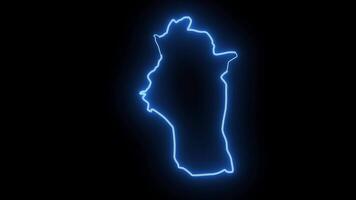 map of Jableh in syria with glowing neon effect video