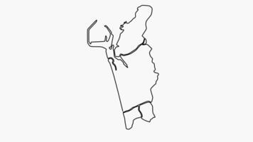 esboço mapa do Colombo dentro sri lanka video