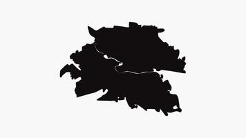 animazione le forme un' carta geografica di brasov nel Romania video