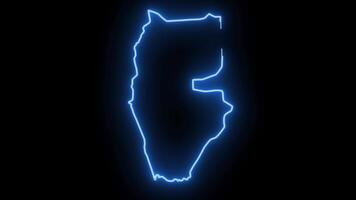 map of Tartus in syria with glowing neon effect video