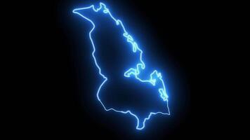 map of Trincomalee in Sri Lanka with glowing neon effect video