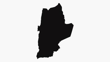 animazione formatura un' carta geografica di antofagasta nel chile video