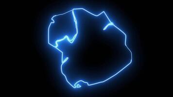 Karte von Petropawl im Kasachstan mit glühend Neon- bewirken video