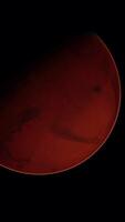 Roter Planet Mars am Sternenhimmel video