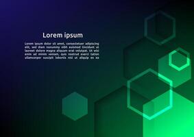 Hexagon abstract background in technology concept. Simple hexagon overlap background. vector