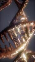 struttura a doppia elica dell'animazione ravvicinata del filamento di dna video