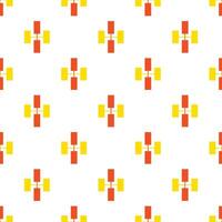 Seamless pattern abstract cross orange color background, simple ethnic textile pattern . vector
