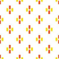 Seamless pattern abstract cross orange color background, simple ethnic textile pattern . vector