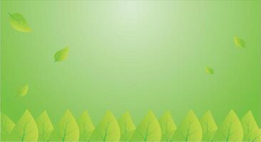 fresh green leaves background vector