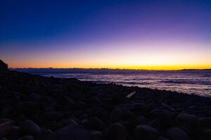 A sunset photography of the coast in Heda Shizuoka wide shot photo