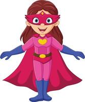 Cartoon female superhero vector