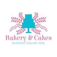 Bakery and Cakes Nice Logo Design vector