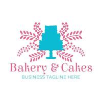 Bakery and Cakes Nice Logo Design vector