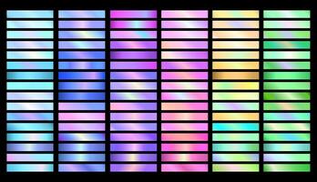 Iridescent Holographic Unicorn Gradient Collection of Every Color Swatches vector