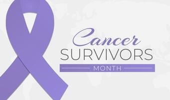 Cancer Survivors Month Background Illustration Banner vector