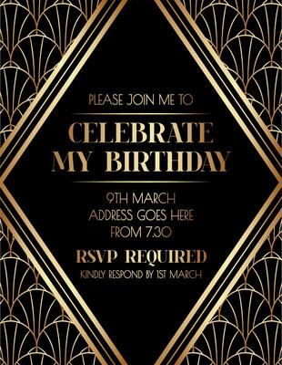 Gatsby Elegant Art Deco Invitation Design