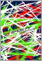 Soccer jersey design for sublimation. Abstract background with sport pattern. vector