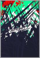 Soccer jersey design for sublimation. Abstract background with sport pattern. vector