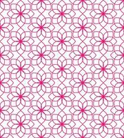 Simple Flower Outline Geometric Seamless Pattern vector