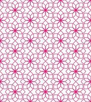 Simple Flower Outline Geometric Seamless Pattern vector