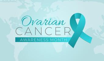 Ovarian Cancer Awareness Month Background Illustration vector