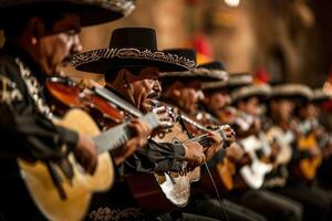 AI generated Mariachi band, cinco de mayo celebration. ai generated photo