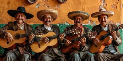 AI generated Mariachi band, cinco de mayo celebration. ai generated photo