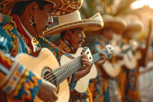 AI generated Mariachi band, cinco de mayo celebration. ai generated photo