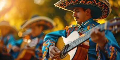 AI generated Mariachi band, cinco de mayo celebration. ai generated photo