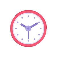 clásico encerrado en un círculo pared reloj con flechas para comprobación hora ilustración. redondeado reloj Temporizador vector