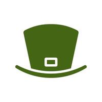 Saint Patrick's Day Irish leprechaun hat lucky fortune mascot headdress vintage icon vector flat