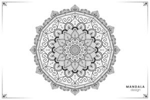 geométrico floral mandala diseño, florido étnico oriental estilo en formato para colorante libro, adecuado para mehndi, textiles, carteles y tatuajes vector