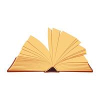 Ancient open book on a white background. Illustration. vector