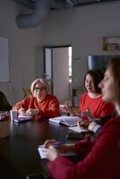 a person with a disability at a meeting in the office photo