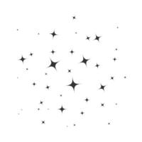 Stars on sky icon simple flat style isolated. vector