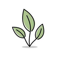 Leaves icon isolated illustration. vector