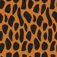 Abstract wild animal skin seamless pattern brown and orange background vector