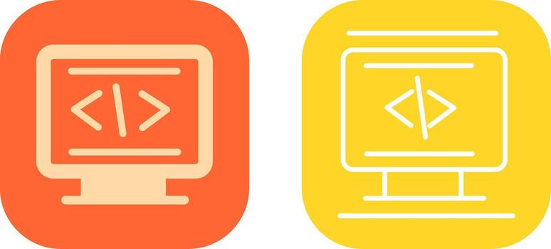 Coding Icon Design vector