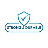 Strong and durable design logo template illustration vector
