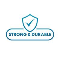 Strong and durable design logo template illustration vector