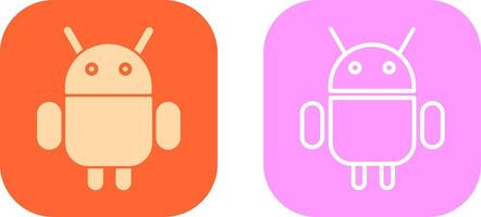 androide logo icono diseño vector